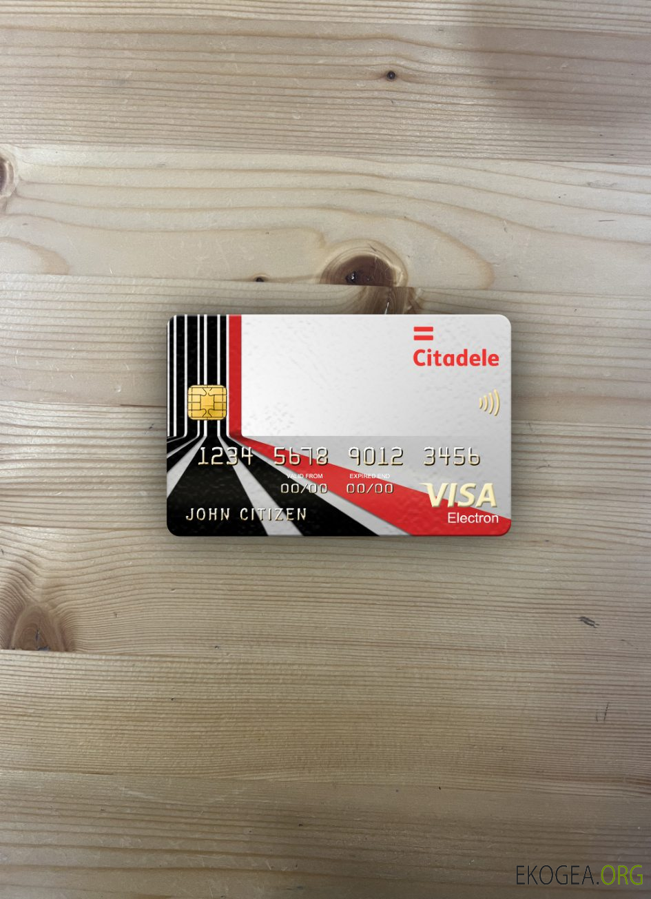 Lituanie (Litva) Citadele bank visa carte électronique photolook recto